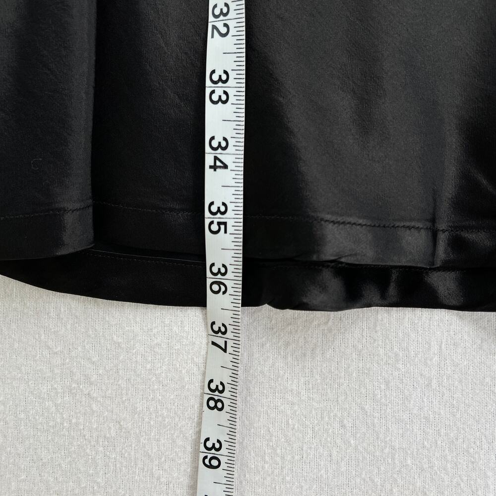 ENZA COSTA Satin Bias Cut Skirt Womens Small 1 Black Midi Pull on Slip Maxi NWOT - Picture 16 of 16